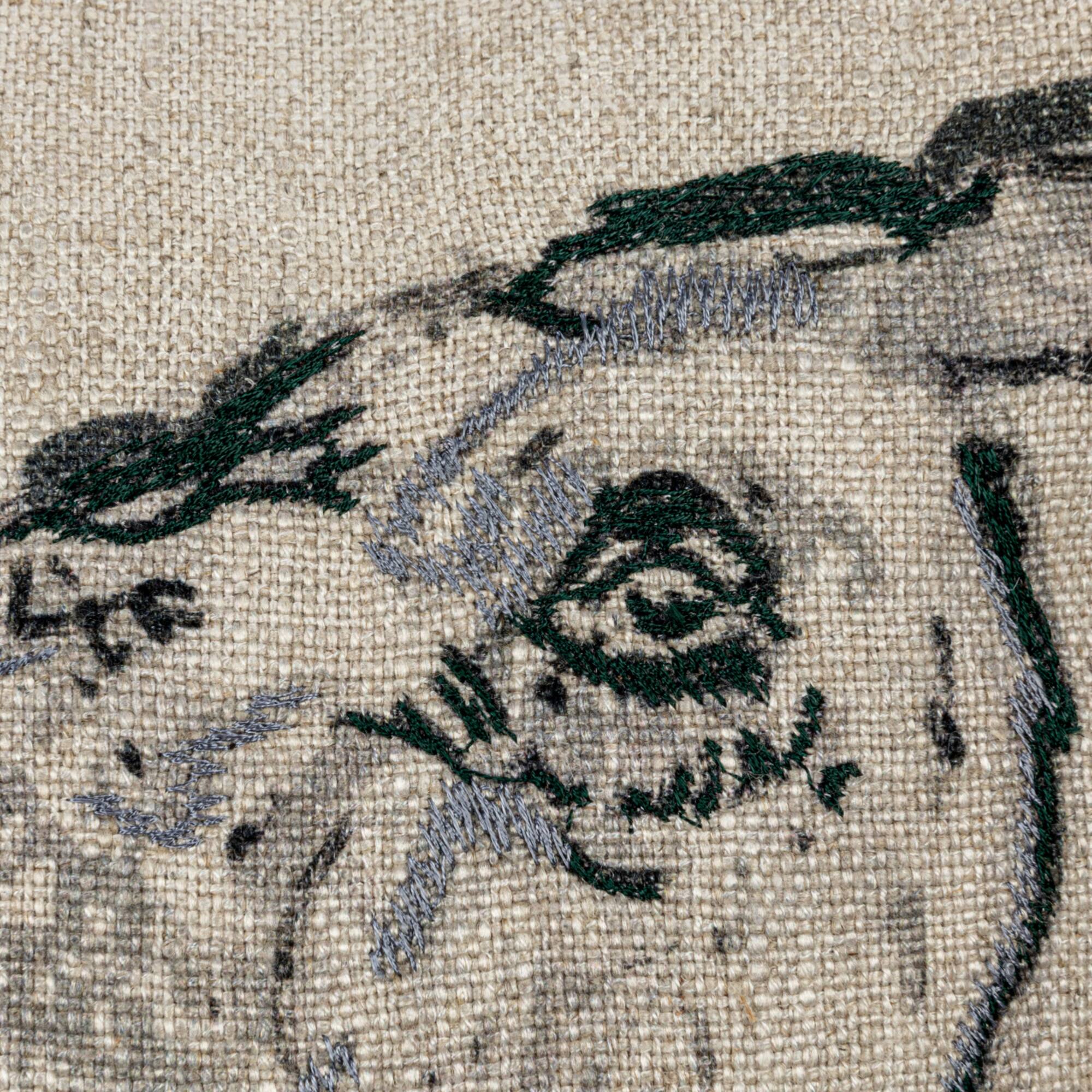 Hello Honey® Embroidered Animal Design Linen Pillow Set